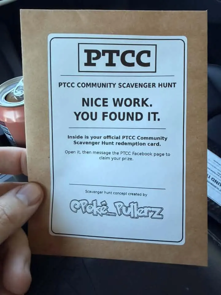 The envelope containing the redemption card